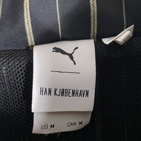 Puma X Han Kjobenhavn Black Cotton PINSTRIPE Track Jacket Size M - Picture 4 of 9